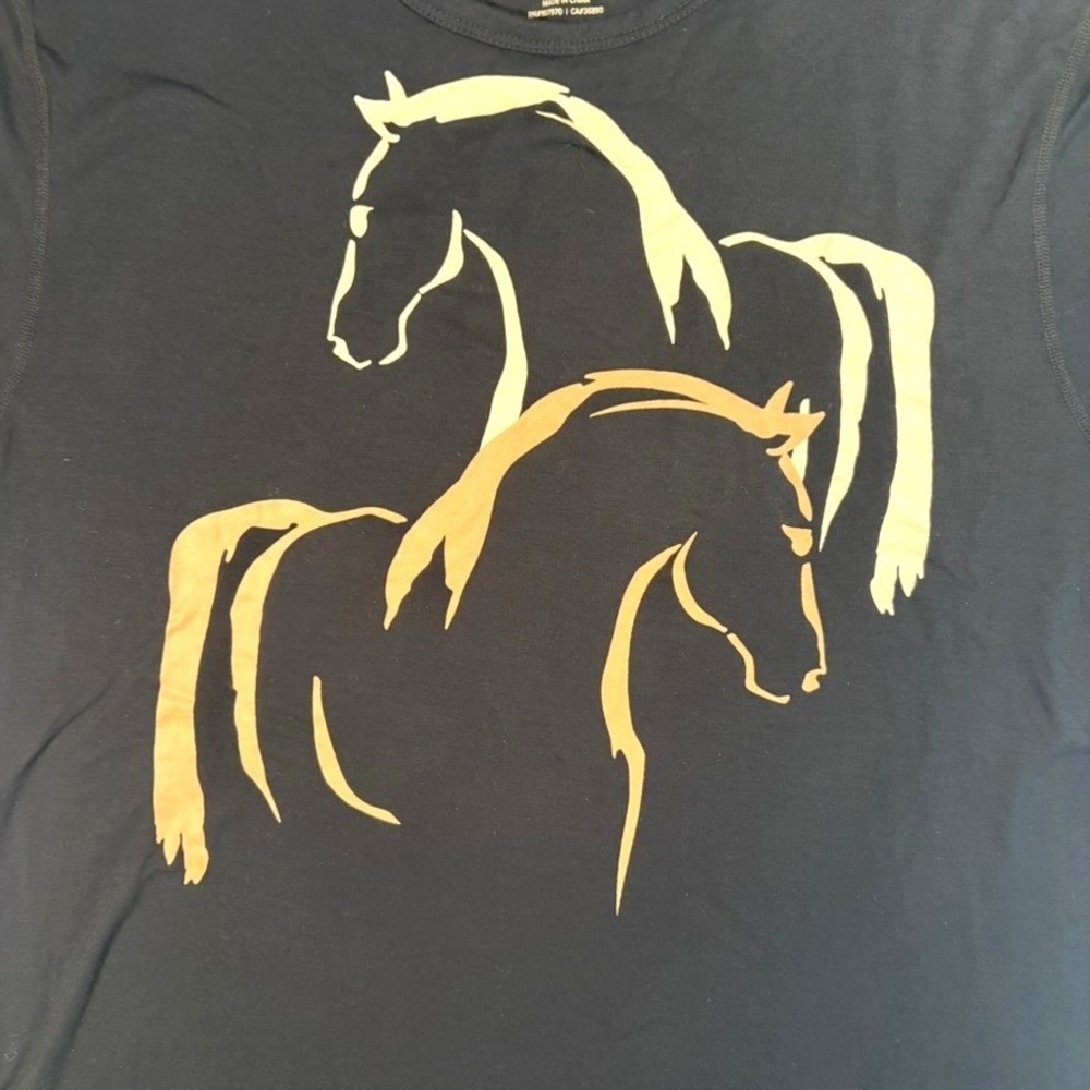 Kerrits Equestrian Horse Graphic T-Shirt Women's Plus XXL Black Performance Tee - Picture 2 of 10